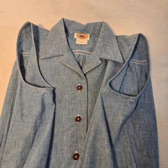 USA Vintage PUSSER'S WEST INDIES Y2K RARE Blue Sleeveless Cropped Top Size S. - Picture 9 of 16